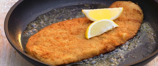 Bild von Schweine-Lachs-Schnitzel paniert  60x120g