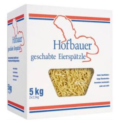 Bild von HOFBAUER Spätzle getr.5kg-Btl.