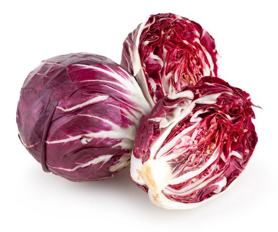 Bild von Radicchio-Salat-Kopf 250/300g - 3 kg - Kiste