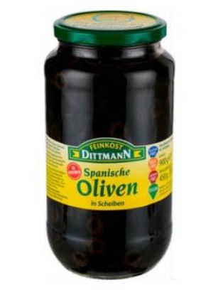 Bild von Oliven schwarz in Scheiben 935ml, ATG 450g