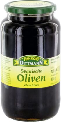 Bild von Oliven schwarz OHNE Stein 935 ml