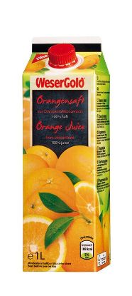 Bild von WeserGold Orangensaft 8x1L