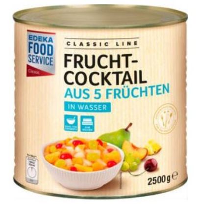 Bild von Fruchtcocktail 2.500g, aus 5 Früchten, in Wasser, ATG 1.500g