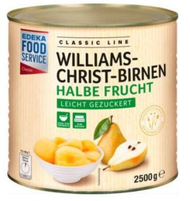 Birnen halbiert, leicht gezuckert 3/1 2500g ATG 1450g