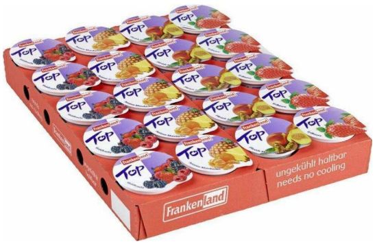 Bild von Frucht-Joghurt 3,5% 20 x 125g   4-fach sort. Himbeer/Erdbeer/Kirsch/Pfirsich