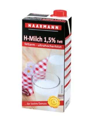 H-Milch 1,5%  12 x 1L, Drehverschluss