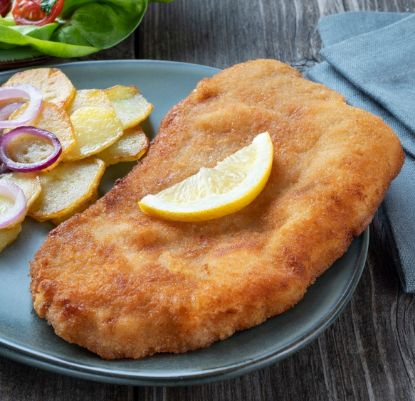 Bild von Schweine-Lachs-Schnitzel paniert 32 x 250g