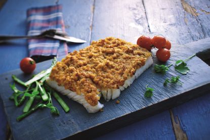 Schlemmerfilet Bordelaise 30 x 200 g, Al.Seelachfilet mit Kräuterauflage