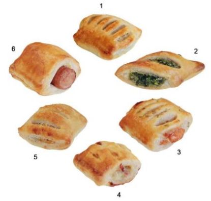 Blätterteig Häppchen 180x22g, herzhaft,  6-fach sortiert