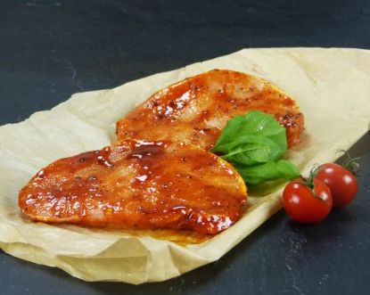 Bild von Schweine-Lachs-Steak 10x120g Grillfleisch in rauchiger BBQ-Marinade