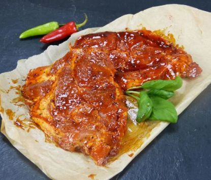 Bild von Schweine-Nacken-Steak 10x150g zartes Grillfleisch in rauchiger BBQ-Marinade