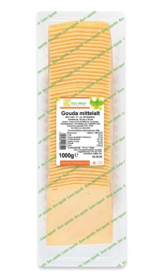 Bild von Gouda-Scheiben 48% 10x150g