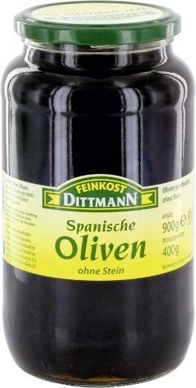 Bild von Oliven schwarz OHNE Stein 935 ml