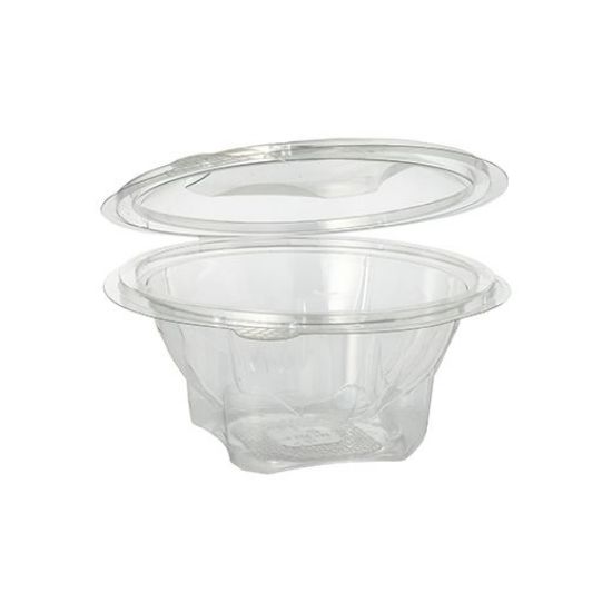 Bild von Salatbox/Klappdeckel 50x500ml mit der Beschreibung R-PET rund 15,5 x 6,8cm