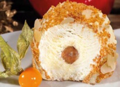 Bild von Bratapfel 12 x 150 ml Vanille-Apfeleis m. Apfelcocktail u. Mandelpraline überzogen, einzeln verp. mit der Beschreibung Gelato Piccoli  - SAISONARTIKEL ! Bitte vorbestellen !