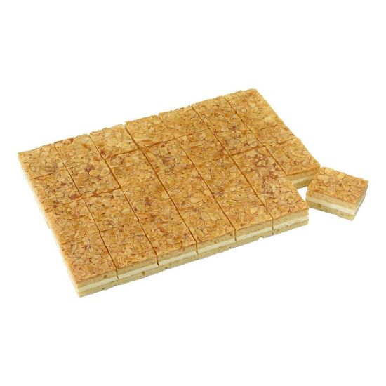 Bild von Bienenstich 1.890g, 3 Platten jeweils vorgeschnitten in 28 Stücke mit der Beschreibung EDNA - Vorbestellung 3 Werktage