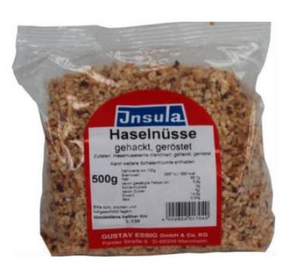 Bild von INSULA Haselnusskerne gehackt 500g