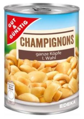 Bild von Champignons GANZ 1.Wahl 1/1 Ds. mit der Beschreibung Mini-Köpfe