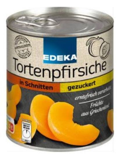 Bild von Pfirsiche in Scheiben 820g mit der Beschreibung 1/1 Ds.