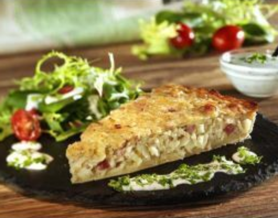 Bild von Zwiebelkuchen fertig gebacken 10x600g mit der Beschreibung Dinghartinger - Saisonartikel, bitte größere Mengen vorbestellen