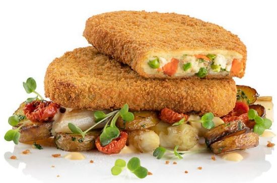 Bild von Gemüse-Schnitzel, vegan, paniert, vorgebraten 40x145g mit der Beschreibung FVZ