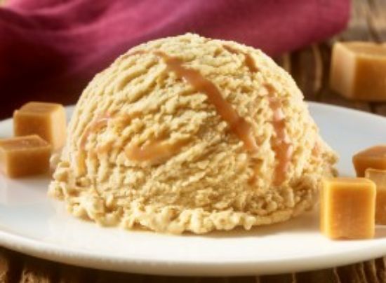 Bild von CDO 5L Toffee vegan mit der Beschreibung Veganes Eis mit Karamellgeschmack , abgerundet durch eine herrlich karamellige Toffeesauce