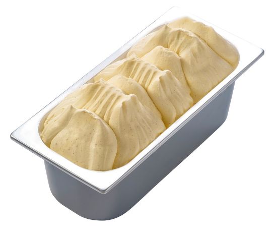 Bild von Gelateria 5,5L Vanille mit der Beschreibung Vanilleeis mit Vanilleextract aus Madagaskar, ohne deklarationspflichtige Zusatzstoffe