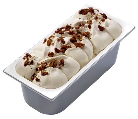 Bild von Gelateria 5,5L Walnuss mit der Beschreibung Walnusseis mit karamellisierten Walnusstückchen, ohne deklarationspflichtige Zusatzstoffe