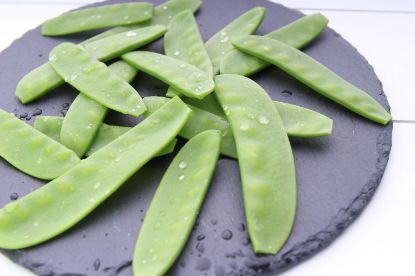 Bild von TK Zuckererbsen-Schoten 4x2,5 kg mit der Beschreibung MHD 30.11.25  Original-Preis 6,49 € /kg