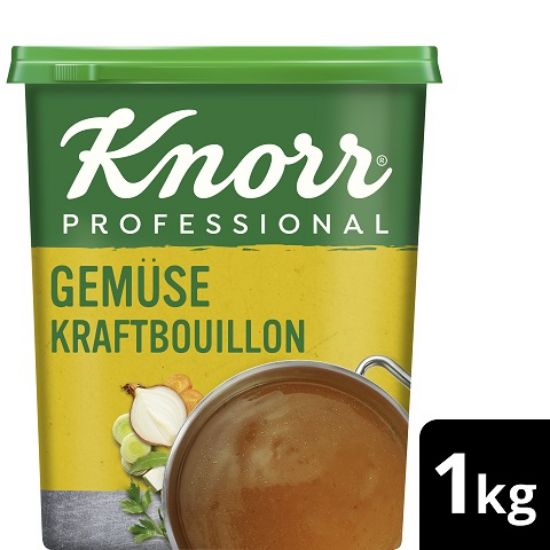 Bild von Knorr Gemüse Kraftboullion 1kg mit der Beschreibung mit Suppengrün