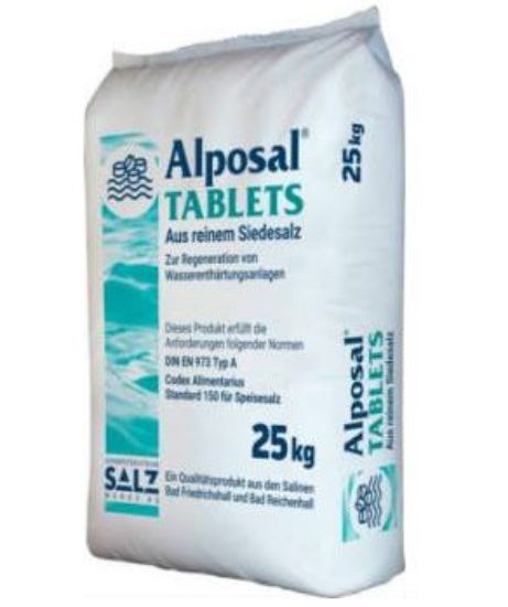 Bild von Alposal Salztabletten 25 kg mit der Beschreibung für Spülmaschine