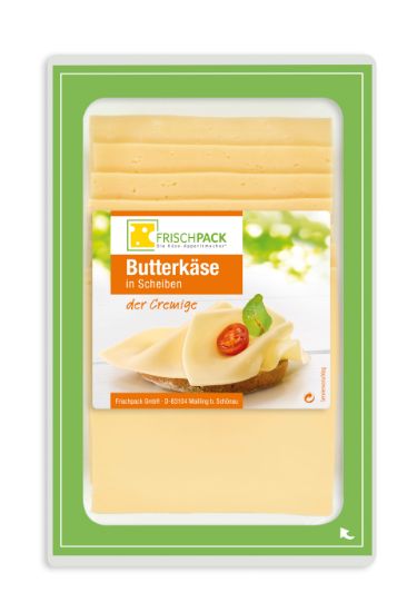 Bild von Butterkäse-Scheiben 45%, 10x150g mit der Beschreibung Frischpack