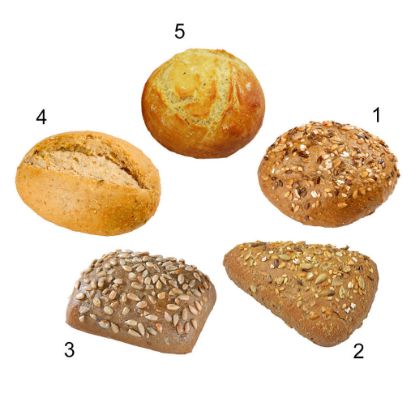 Bild von Brötchenkiste, 5-fach sortiert 175 x 38 g mit der Beschreibung EDNA