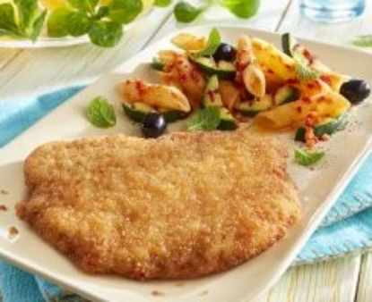 Bild von Schweine-Lachs-Schnitzel, gebraten 80 x 80g mit der Beschreibung FVZ