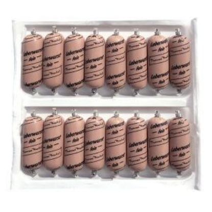 Bild von Kalbsleberwurst Portionen 16x25g mit der Beschreibung mit Schweinefleisch