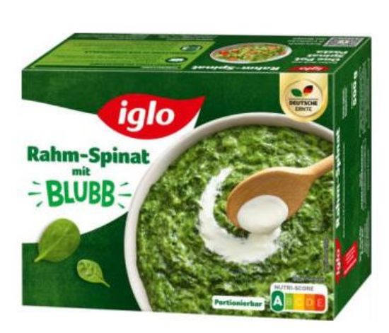 Bild von IGLO Rahm-Spinat m.Blubb 500g