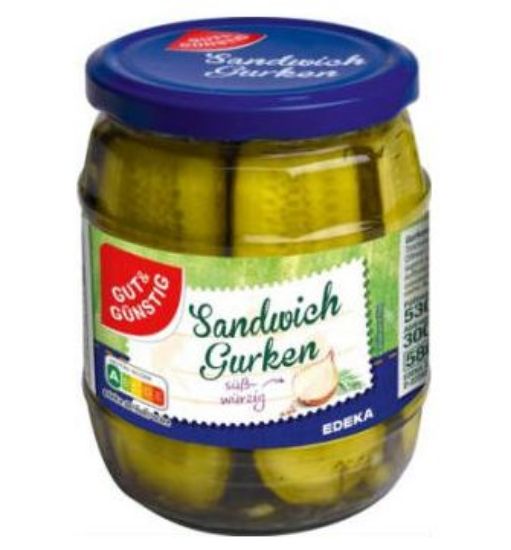 Bild von Sandwich Gurken ATG 530 g mit der Beschreibung g&g