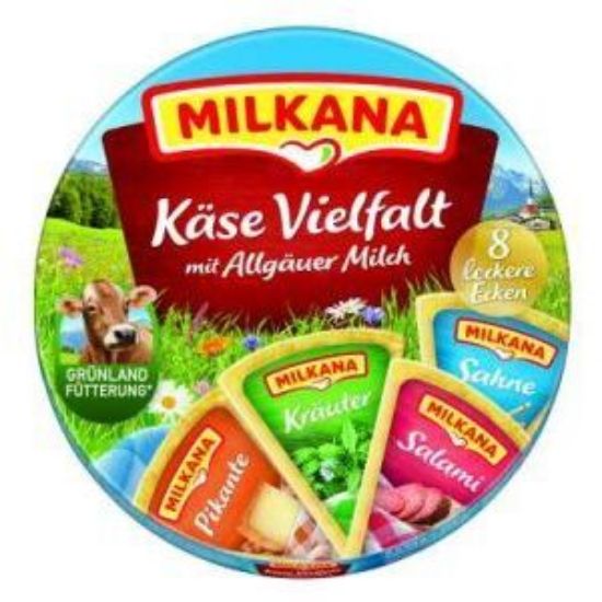 Bild von Milkana Käse Vielfalt 8 Portionen á 23,75g mit der Beschreibung Schmelzkäse Portionen