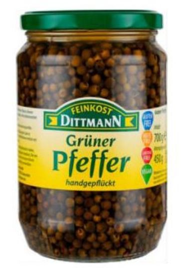 Bild von Pfeffer grün in Lake 700 g mit der Beschreibung Dittmann