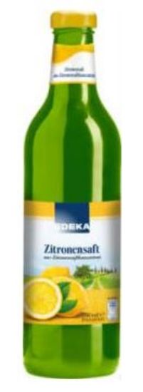 Bild von Zitronensaft  0,75 L mit der Beschreibung Edeka/Wesergold