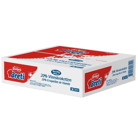 Bild von BECKERS Rinderkrokette, 20 % Rindfleisch, 28x80g mit der Beschreibung BECKERS