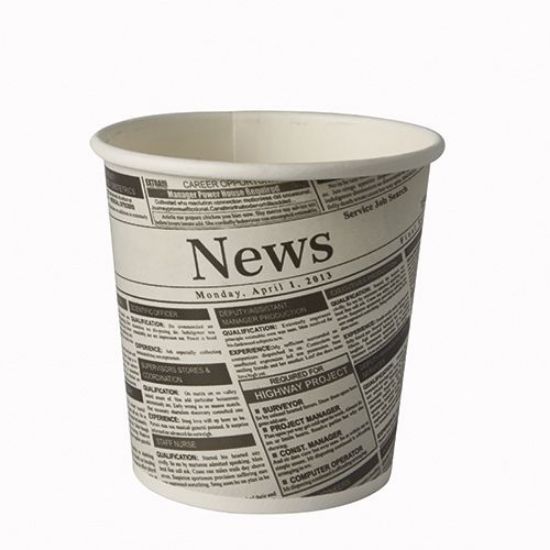 Bild von Snackbecher 470ml 500St Newsprint mit der Beschreibung Pappe, 9,9cm Durchmesser
