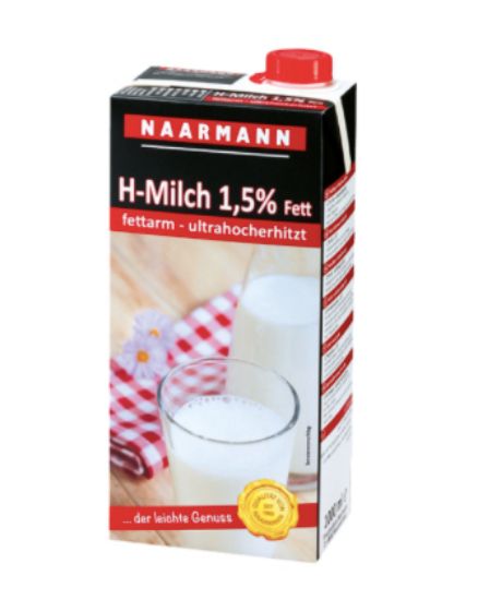 Bild von H-Milch 1,5%  12 x 1L, Drehverschluss mit der Beschreibung Naarmann