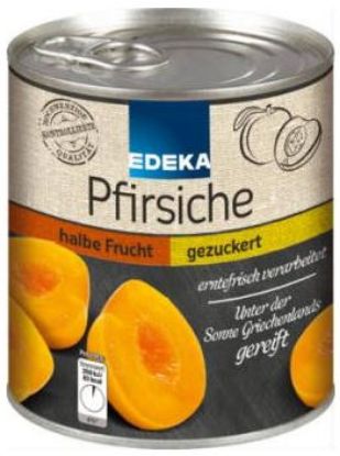 Bild von Pfirsiche, halbe Fr.12 x 1/1Ds mit der Beschreibung 470g (850ml)