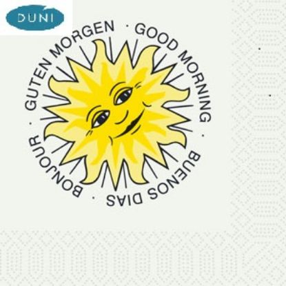 Bild von 24er,3lg.,1/4F.,8x250 St GOOD MORNING mit der Beschreibung DUNI Zelltuchservietten