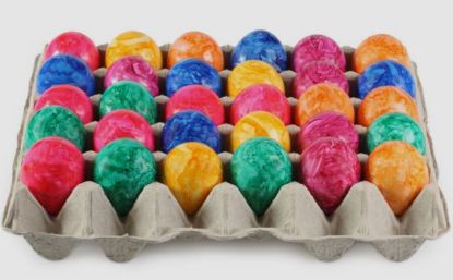 Bunte Eier "M" 90 St.gekocht  St.-Preis 0,385 €