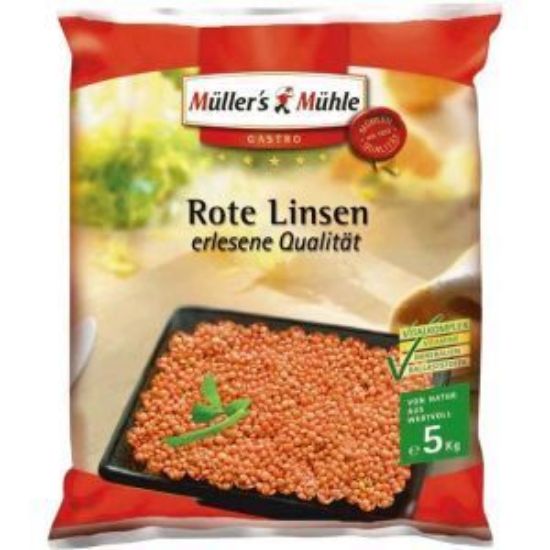 Bild von Rote Linsen geschält 5 kg mit der Beschreibung Müller´s Mühle