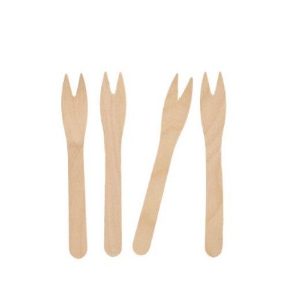 Bild von HOLZ-Snack-Gabeln 500 St. mit der Beschreibung 12,1 cm - PURE