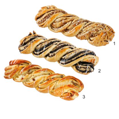 Gastro-Striezel Mischbox, 6x500g, 3-fach sortiert: Nuss, Mohn, Quark