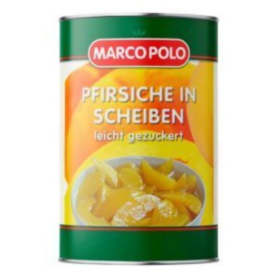 Bild von Pfirsich-Scheiben, leicht gezuckert 5/1   ATG 2.400g mit der Beschreibung Marco Polo